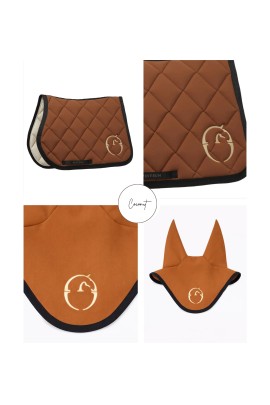 Vestrum Set Los Angeles Coconut Saddle Pad & Ear Bonnet Jumping - Shop Now Vestrum Set Los Angeles Coconut Saddle Pad & Ear Bonnet Jumping - Shop Now