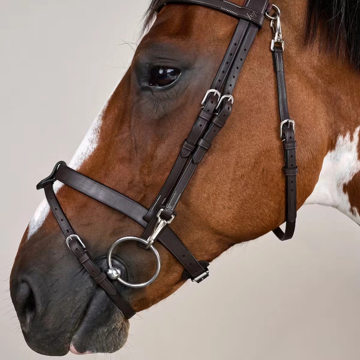 Dyon Flat Leather Bridle With Snap Hooks 'Working Collection'. Trainings Hoofdstel Dyon Flat Leather Bridle With Snap Hooks 'Working Collection'. Trainings Hoofdstel