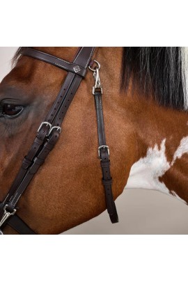 Dyon Flat Leather Bridle With Snap Hooks 'Working Collection'. Trainings Hoofdstel Dyon Flat Leather Bridle With Snap Hooks 'Working Collection'. Trainings Hoofdstel