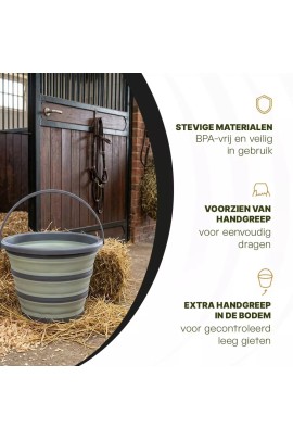 Excellent Horse | Vouwbare Emmer | Groen & Grijs Excellent Horse | Vouwbare Emmer | Groen & Grijs