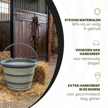 Excellent Horse | Vouwbare Emmer | Groen & Grijs Excellent Horse | Vouwbare Emmer | Groen & Grijs