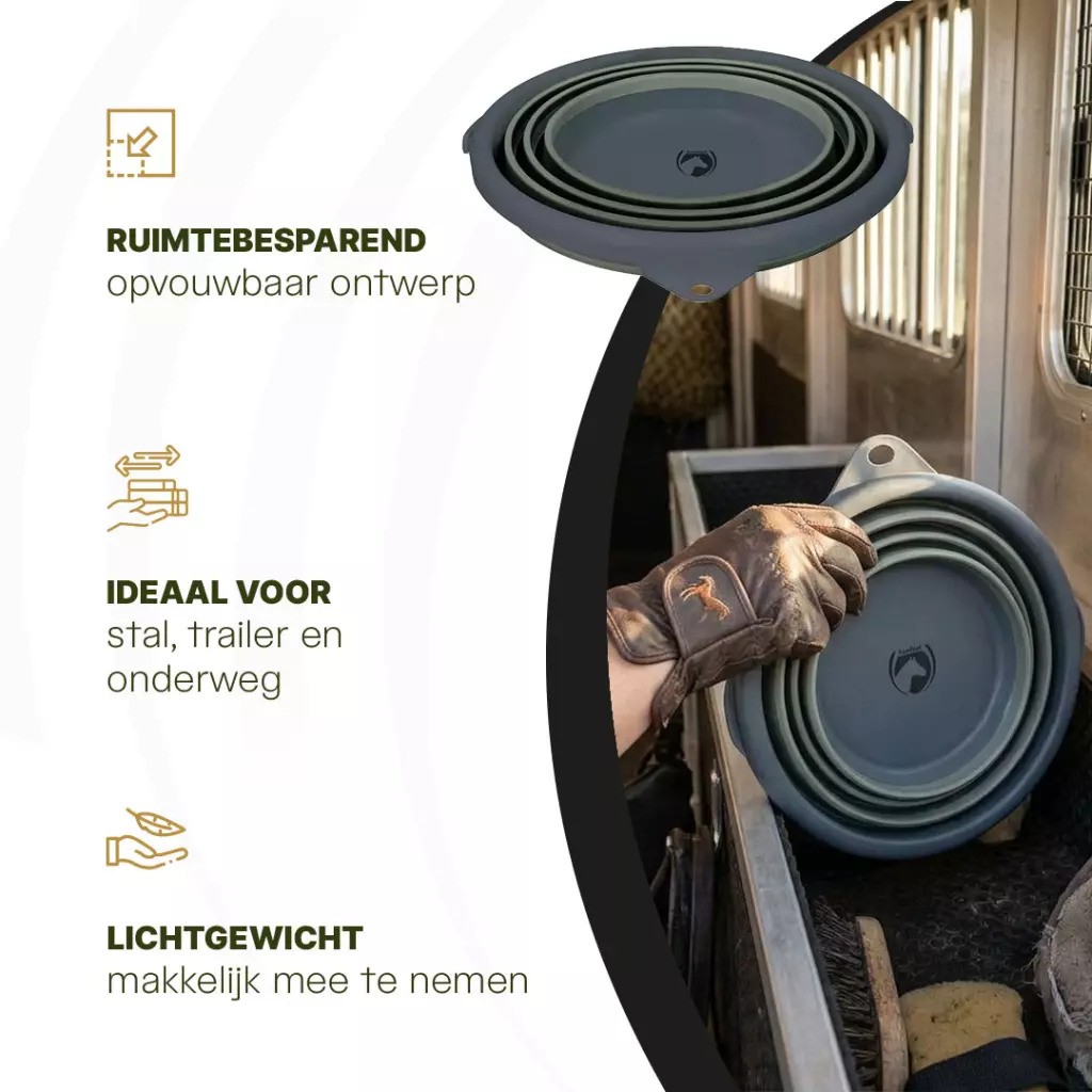 Excellent Horse | Vouwbare Emmer | Groen & Grijs Excellent Horse | Vouwbare Emmer | Groen & Grijs