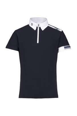 Cavalleria Toscana Jersey Competition Polo W'/Laser Cut Logo Cavalleria Toscana Jersey Competition Polo W'/Laser Cut Logo
