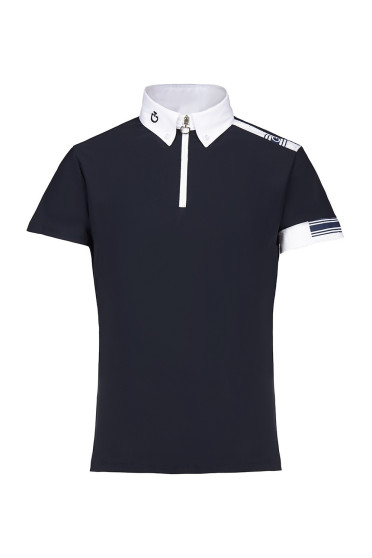 Cavalleria Toscana Jersey Competition Polo W'/Laser Cut Logo Cavalleria Toscana Jersey Competition Polo W'/Laser Cut Logo
