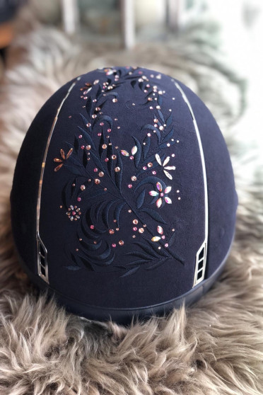 Miss Shield alacantara flower swarovski jewelry blue majestic pink Miss Shield alacantara flower swarovski jewelry blue majestic pink