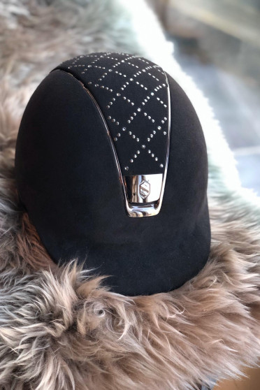 Samshield Cap Premium Zwart + Top Lozenge Swarovski + Chroom Zwart Samshield Cap Premium Zwart + Top Lozenge Swarovski + Chroom Zwart