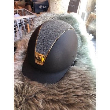 Samshield Helmet Shadowmatt + Top Crystal Fabric Swarovski + Chroom Gold