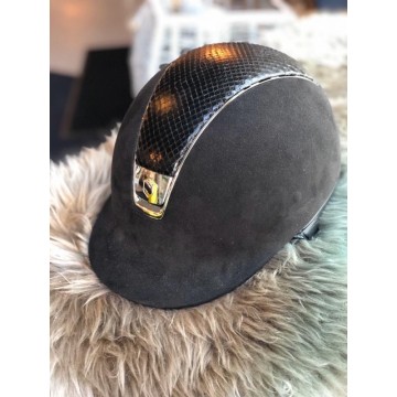 Samshield Helmet Premium Black + Top Python + Chrome