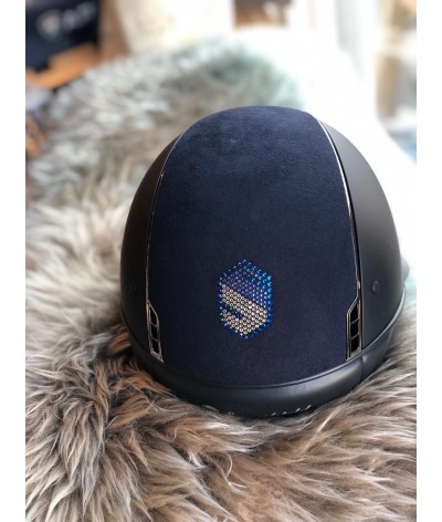 Samshield Helmet Shadowmatt + Top Alcantara + Chrome/5 Swarovski