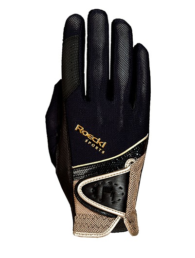 Roeckl Madrid Handschoenen Zwart Goud Roeckl Madrid Handschoenen Zwart Goud