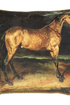 Mars & More Klassiek Fluweel Kussen Paard Bruin
