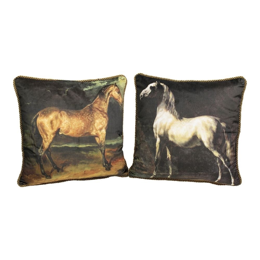 Mars & More Classic Velvet Cushion Horse Brown Mars & More Classic Velvet Cushion Horse Brown