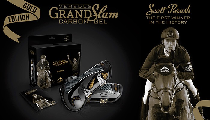 Veredus Grand Slam Carbon Gel Tendon Boot Front Gold Edition
