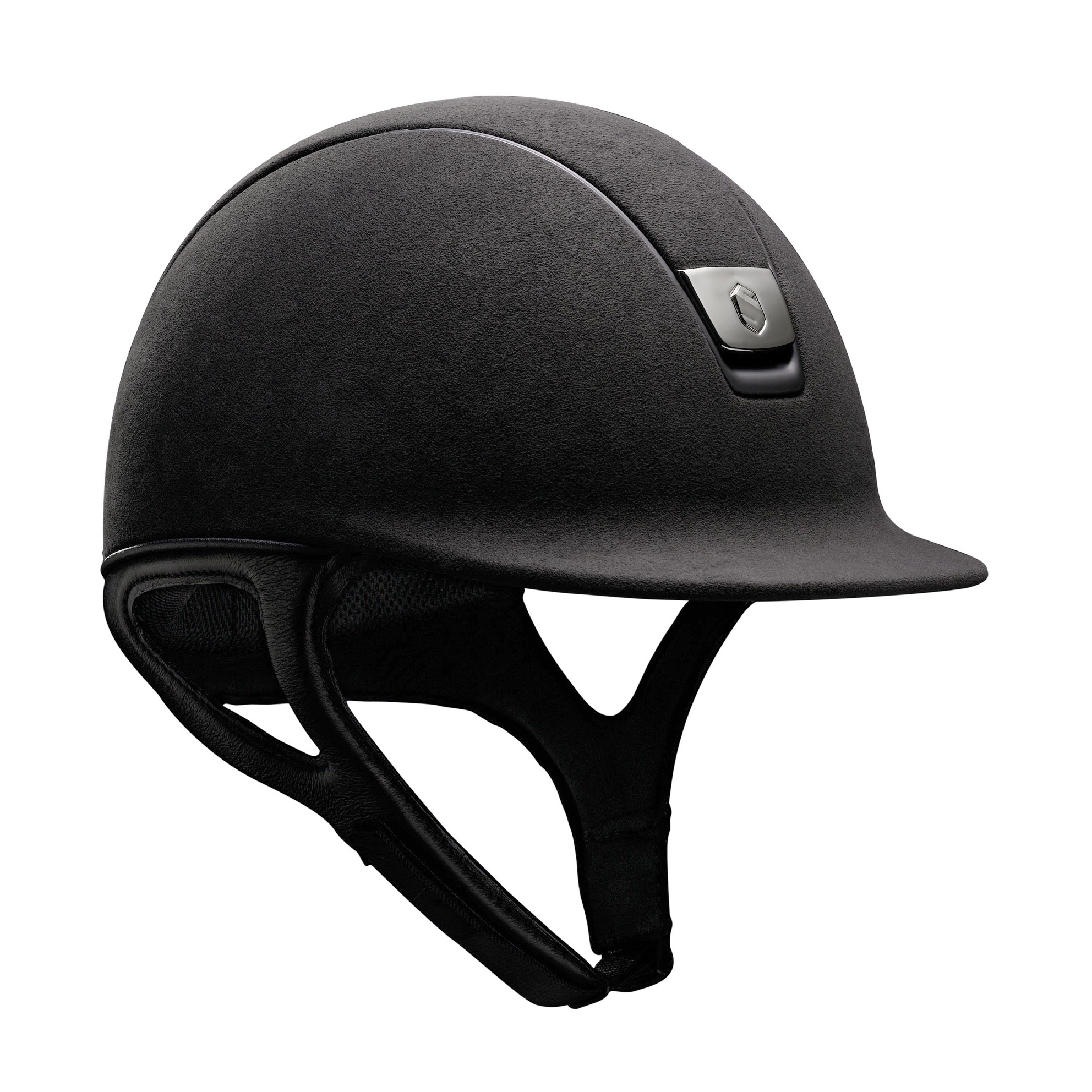 Samshield Cap Premium Zwart + Top Alcantara + Mat Zwart/Crome Zwart Samshield Cap Premium Zwart + Top Alcantara + Mat Zwart/Crome Zwart