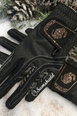 Samshield V-Skin Handschoenen – Zwart met Rosé Swarovski Samshield V-Skin Handschoenen – Zwart met Rosé Swarovski