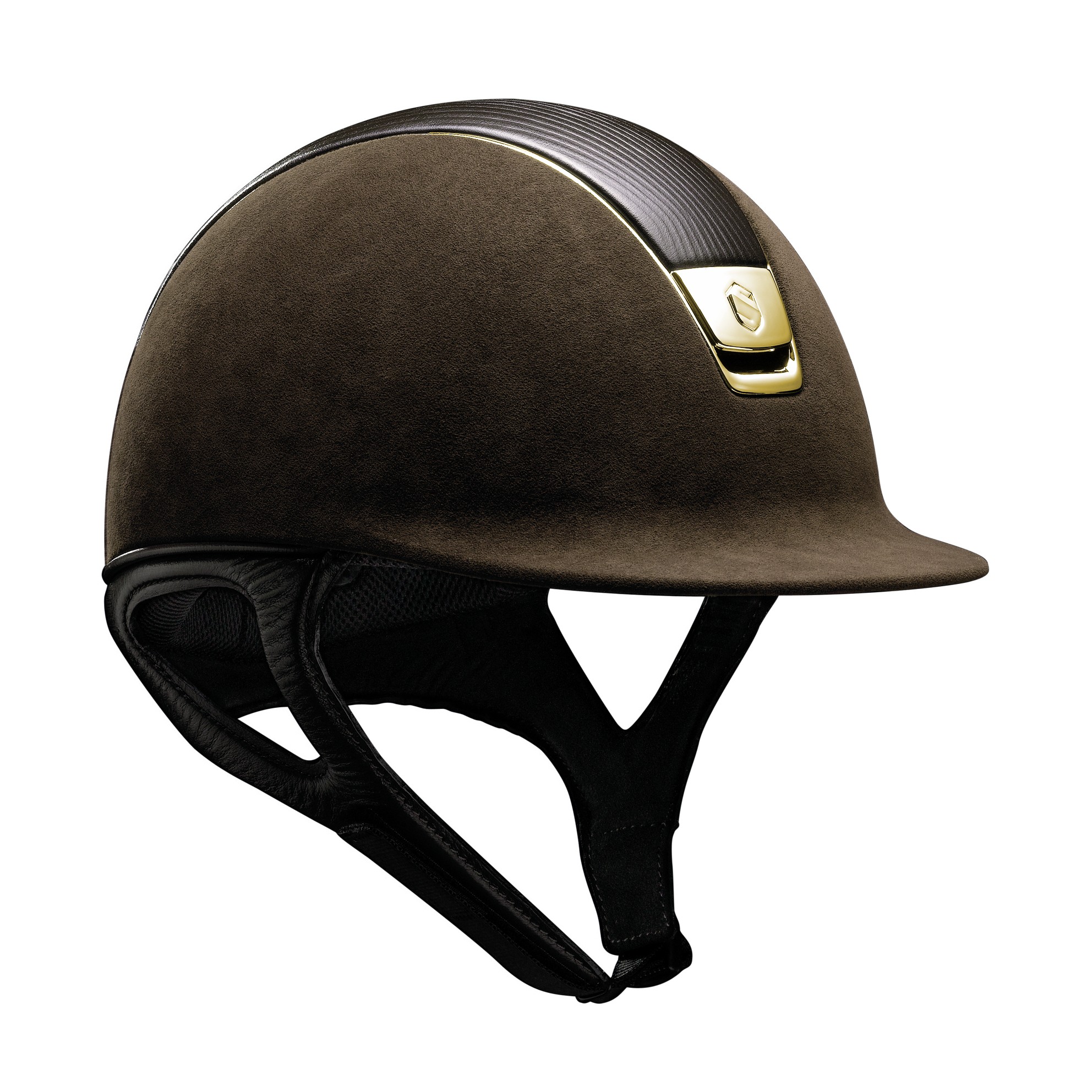 Samshield Cap Premium Brown + Top Leer + Chrome Gold Samshield Cap Premium Brown + Top Leer + Chrome Gold