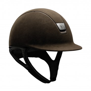 Samshield Helmet Premium Brown + Top Alcantara + Matt Bronze/Chrome Black