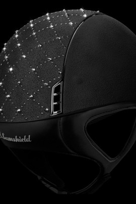 Samshield Cap Premium Zwart + Top Lozenge Swarovski + Chroom Zwart Samshield Cap Premium Zwart + Top Lozenge Swarovski + Chroom Zwart