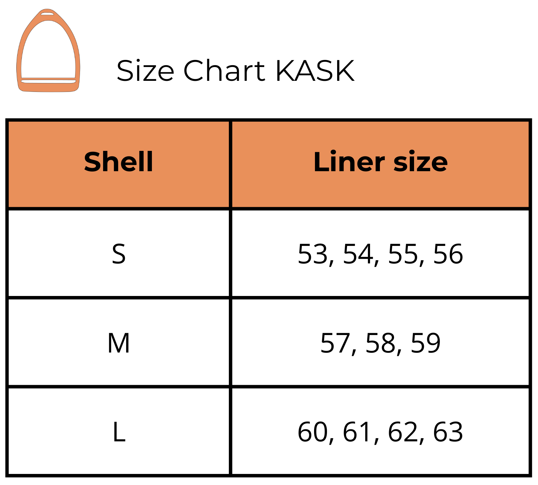 Size Chart Kask helmets safety dogma star lady hunter pure shine prestige carbon shine black blue brown grey anthracite swarovski horseriding
